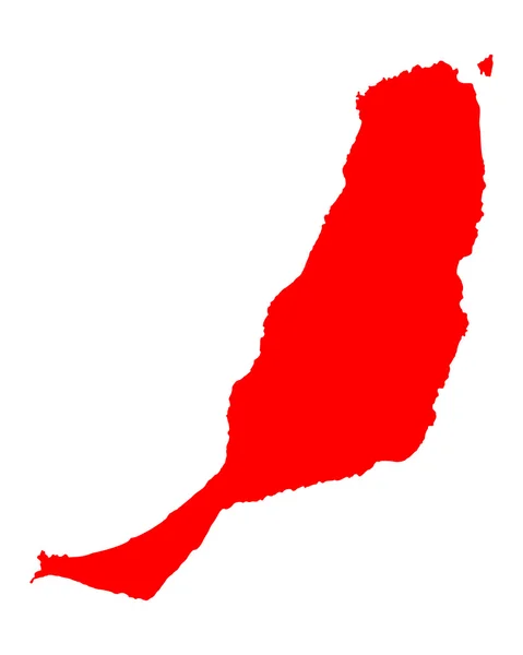 Mapa ostrova fuerteventura — Stockový vektor