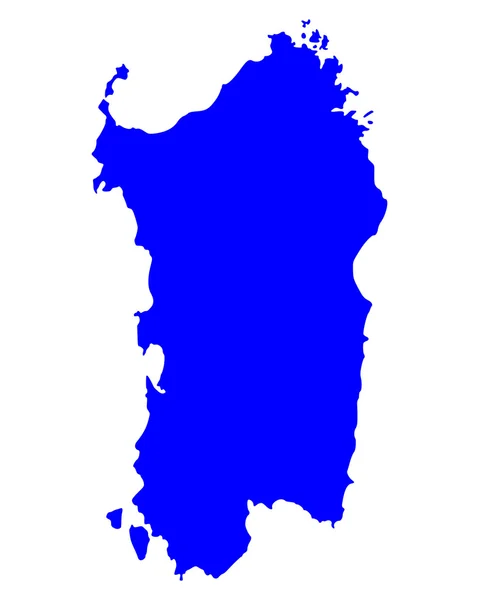 サルデーニャ島の地図 — ストックベクタ