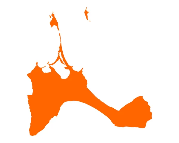 フォル メンテラ島の地図 — ストックベクタ