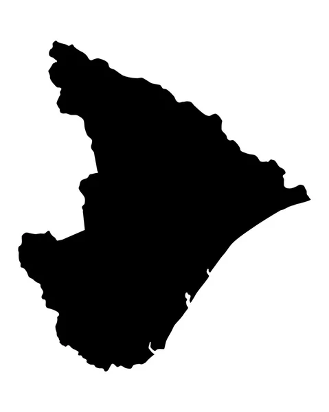 Mapa exacto de Sergipe — Vector de stock