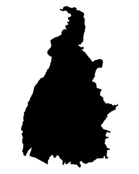 Mapa preciso de Tocantins — Vector de stock