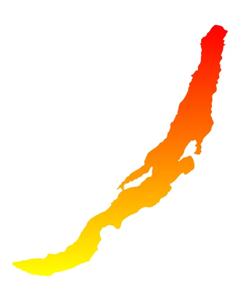 호수 바이칼의 지도 — 스톡 벡터