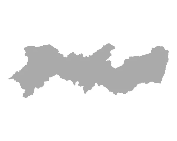 페르남부쿠의 정확한 지도 — 스톡 벡터