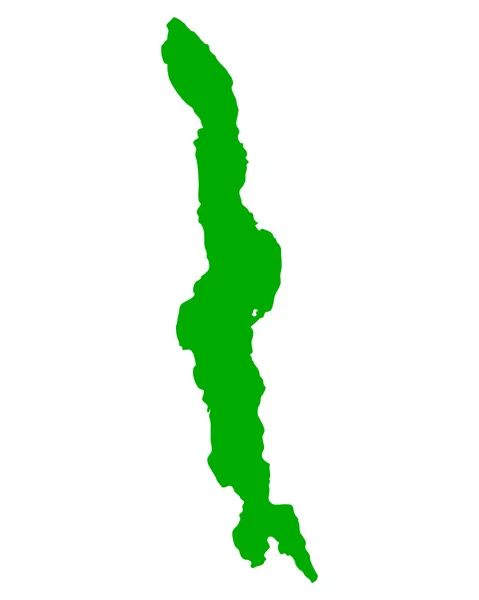 マラウイ湖の地図 — ストックベクタ
