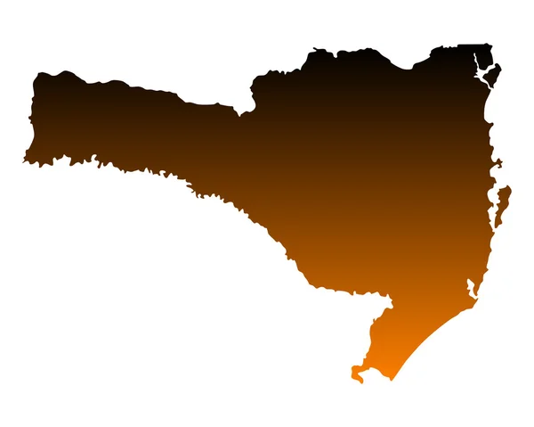 Mapa online de Santa Catarina — Vector de stock