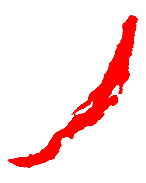 Přesná mapa jezera Bajkal — Stockový vektor