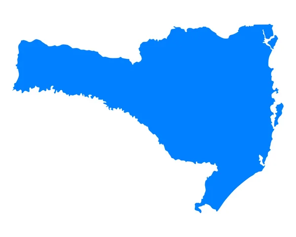 Mapa exacto de Santa Catarina — Vector de stock