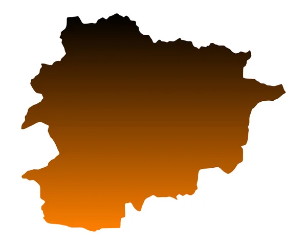 El mapa de Andorra — Vector de stock
