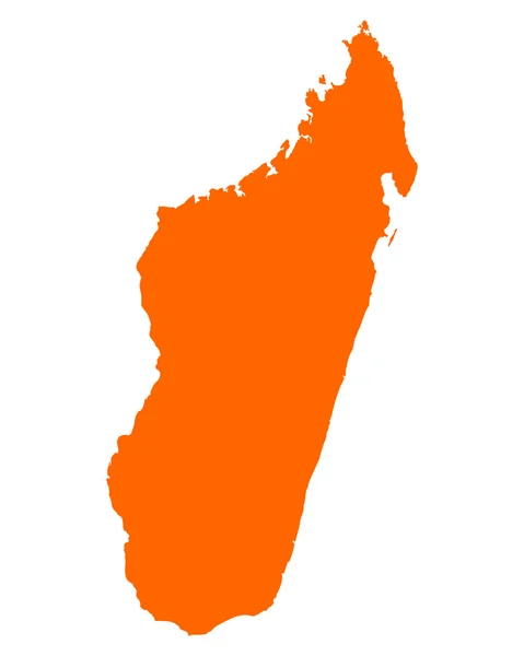 Genaue Karte von Madagaskar — Stockvektor