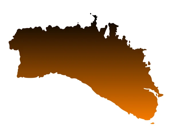 Přesná mapa Menorca — Stockový vektor