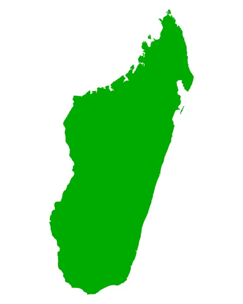 Peta akurat Madagaskar - Stok Vektor