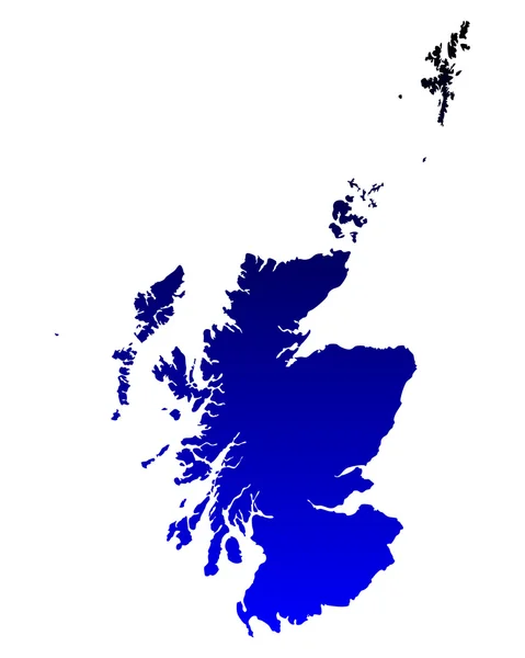 스코틀랜드의 정확한 지도 — 스톡 벡터