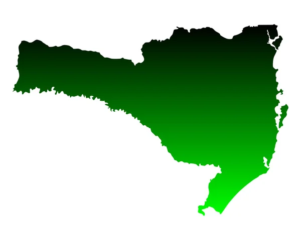 O mapa de Santa Catarina — Vetor de Stock