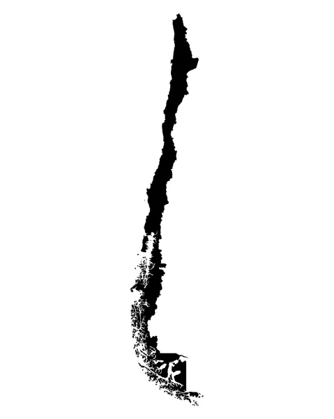 Carte précise de Chili — Image vectorielle