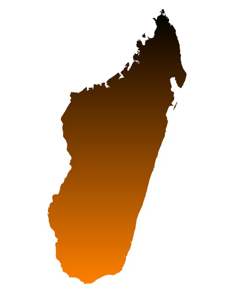 Mapa exacto de Madagascar — Vector de stock