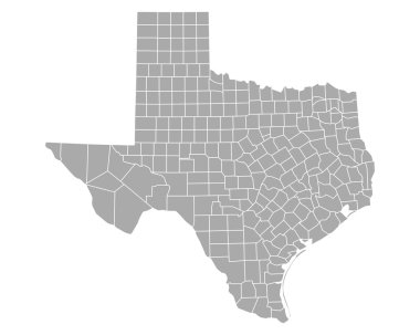 Texas doğru harita
