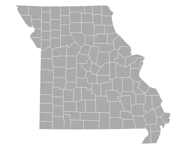 Mapa exacto de Missouri — Vector de stock