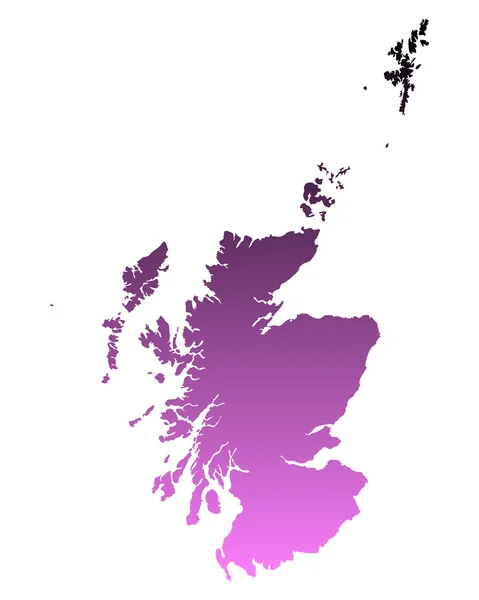 스코틀랜드의 정확한 지도 — 스톡 벡터