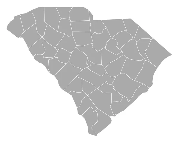 サウスカロライナ州地図 — ストックベクタ