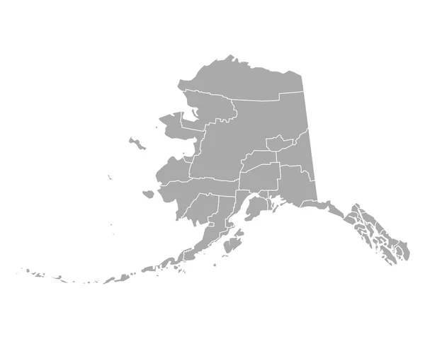 Mapa exato de Alaska — Vetor de Stock