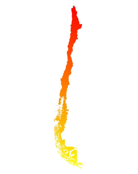 Mappa esatta di Cile — Vettoriale Stock