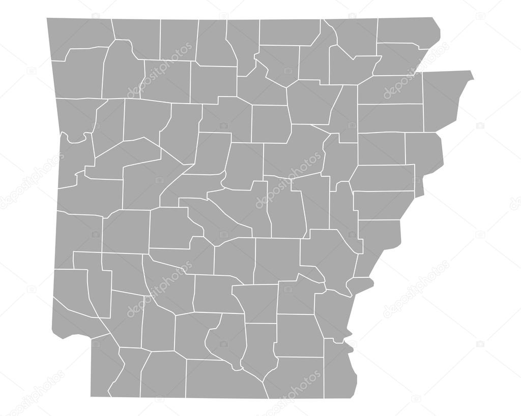 Accurate map of Arkansas