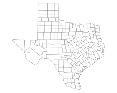 Texas doğru harita