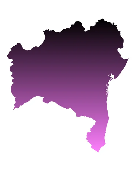 Carte précise de Bahia — Image vectorielle