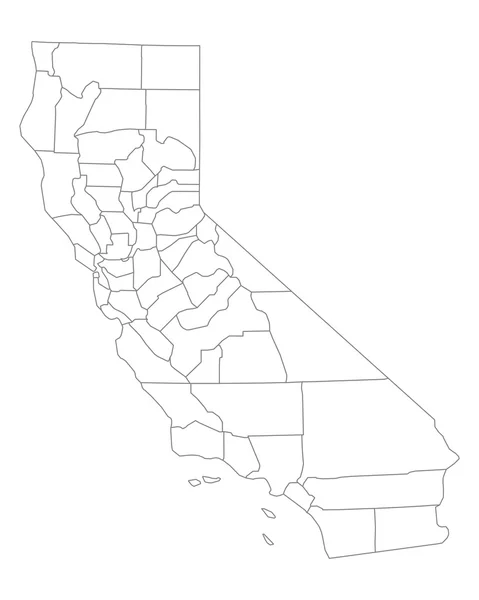 Точної карти Каліфорнії — стоковий вектор