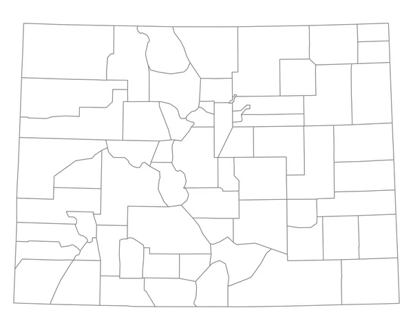 Dokładna mapa Colorado — Wektor stockowy