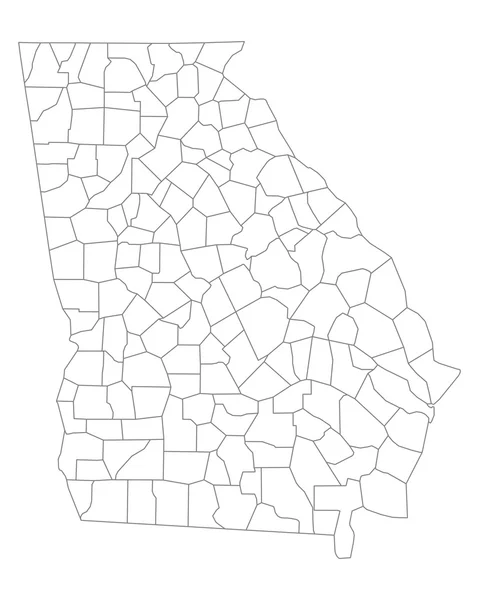 Mapa exato de Geórgia —  Vetores de Stock