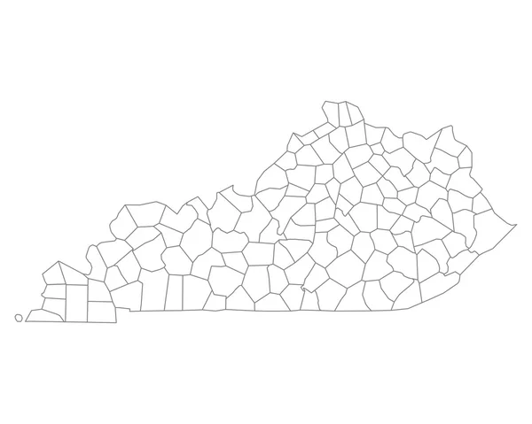 Accurate map of Kentucky — Stock Vector