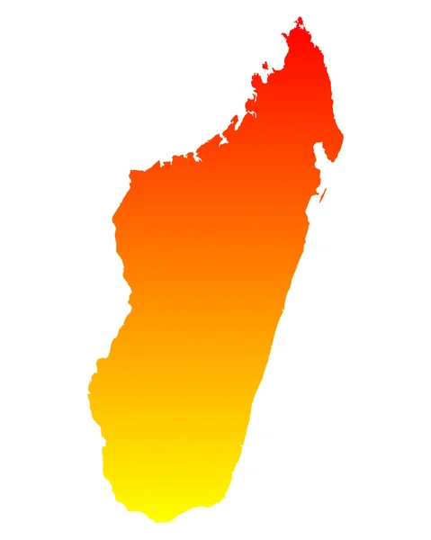 Mapa exacto de Madagascar — Vector de stock