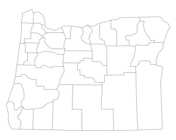 Carte précise de l'Oregon — Image vectorielle