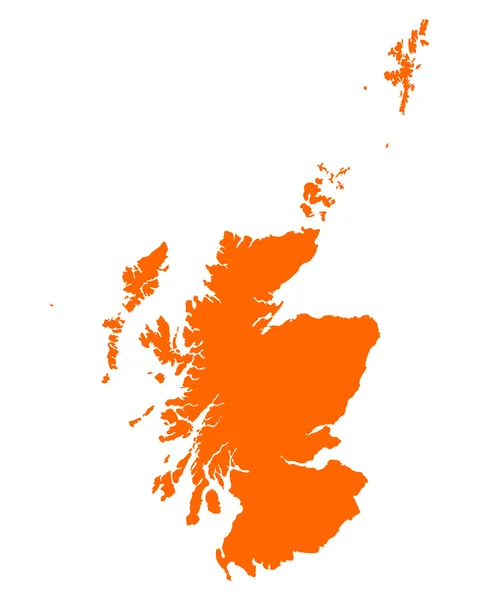 Точная карта Шотландии — стоковый вектор
