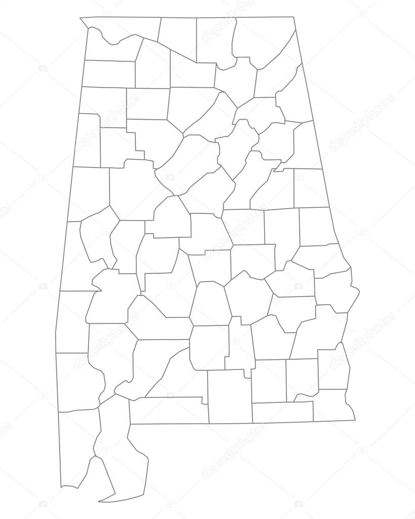 Accurate map of Alabama