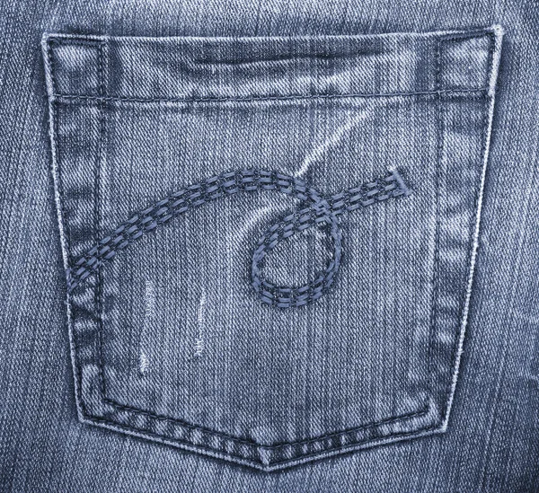 Černé džíny tkanina s pocket jako pozadí — Stock fotografie