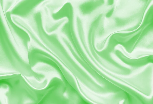 Seda verde elegante lisa o textura de satén como fondo —  Fotos de Stock