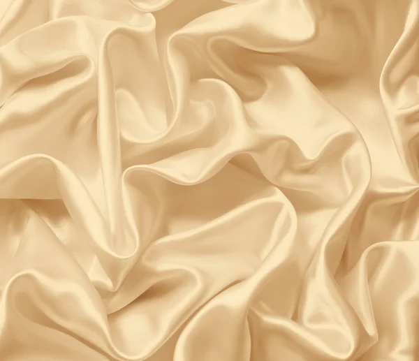 Smooth elegant golden silk or satin texture as background. In Se — Stock Photo, Image