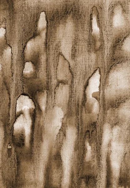 Aquarela abstrata na textura do papel como fundo. Em Sepia ton — Fotografia de Stock