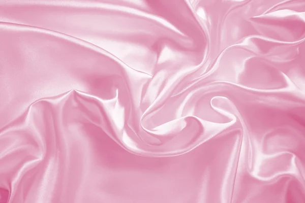 Smooth elegant pink silk or satin texture as background — Stock Photo, Image