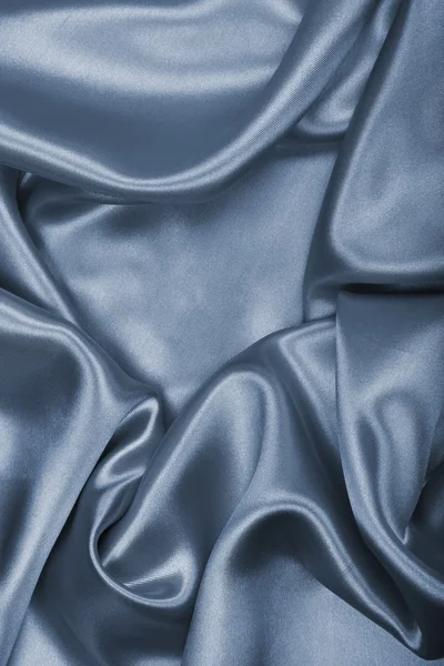 光滑的优雅灰色丝绸或缎子为背景 — 图库照片