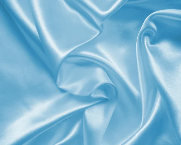 Smooth elegant blue silk or satin as background — Stock Photo, Image