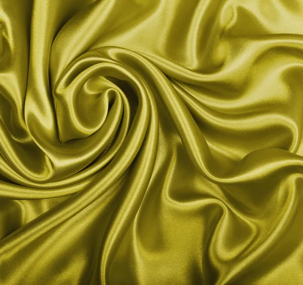 Smooth elegant golden silk or satin texture as background — Stock Photo, Image