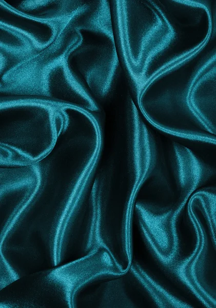 Liscio elegante seta blu o raso come sfondo — Foto Stock