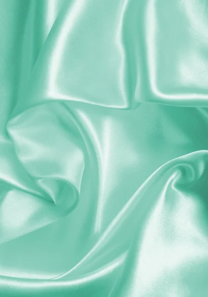 Smooth elegant green silk or satin texture as background — Stock Photo, Image