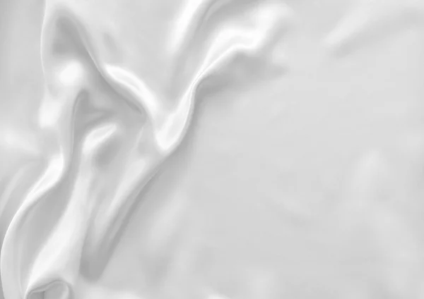 Гладкий элегантный белый шелк или атлас в качестве свадебного фона — стоковое фото