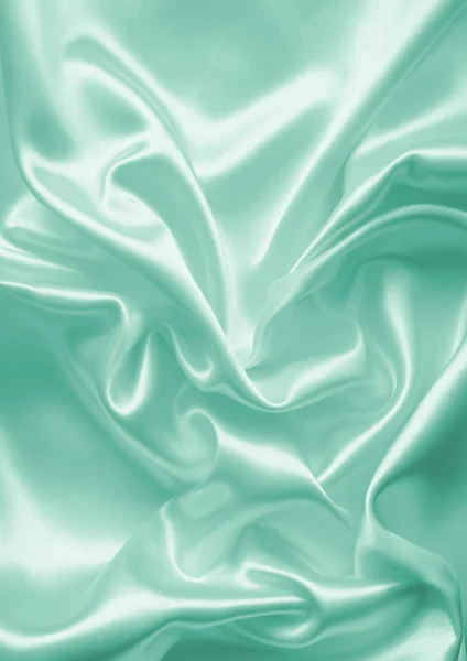 Smooth elegant green silk or satin texture as background — Stock Photo, Image