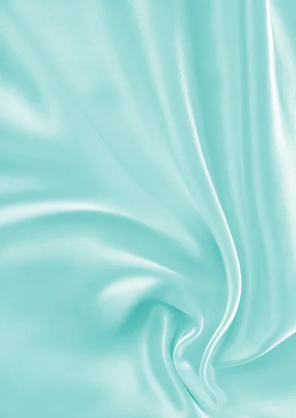 Liscio elegante seta blu o raso come sfondo — Foto Stock