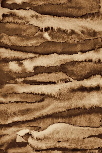 Abstraktes Aquarell auf Papier als Hintergrund. in Sepiatonne — Stockfoto